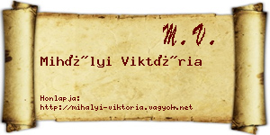 Mihályi Viktória névjegykártya