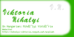 viktoria mihalyi business card